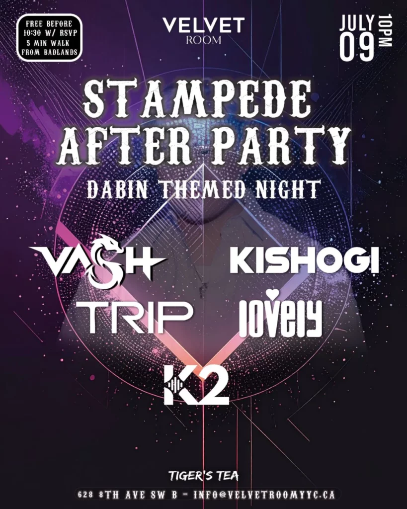 Fans enjoying the Dabin themed Stampede after party at Velvet Room in Calgary